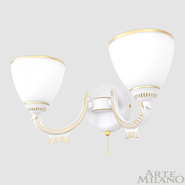Бра Arte Milano 342837/2W WT+G
