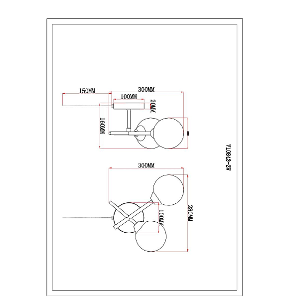 Бра Moderli Molecule V10843-2W