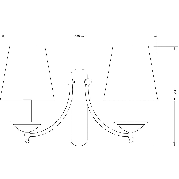Бра Kutek San Marino Lampshade SAN-K-2(P/A)CR