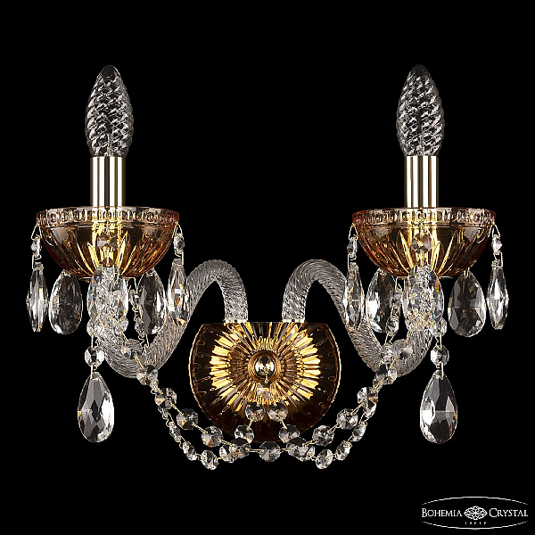 Бра Bohemia Ivele Crystal 5402B/2/165 G Amber/M-1G