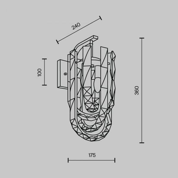 Бра Modelux ML.6621.02 CR Бра Modelux ML.6621.02 CR