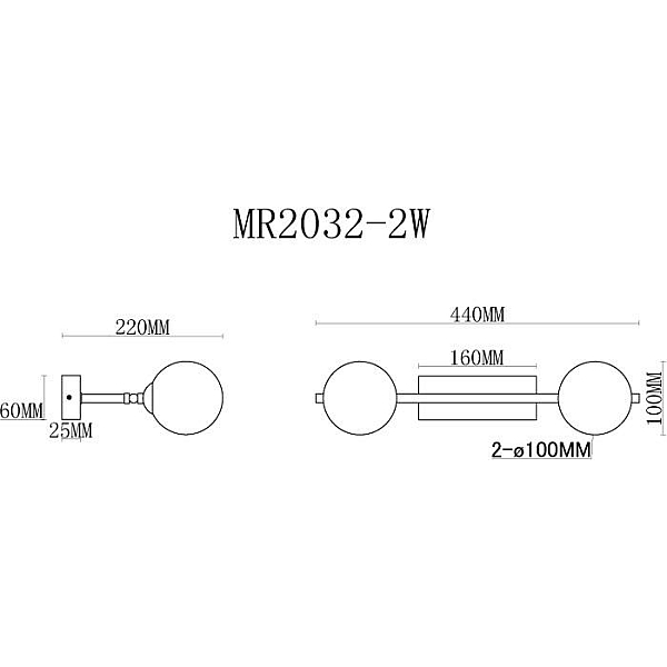 Бра MyFar Valency MR2032-2W
