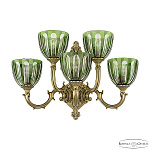 Бра Bohemia Ivele Crystal Verona 7214B16/3+2/210 FP P1 U Clear-Green/H-1H