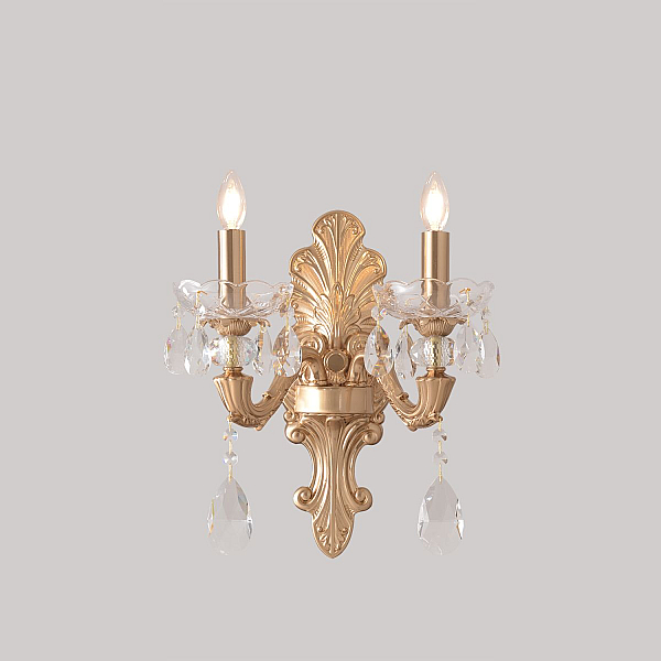 Бра Crystal Lux ELIZABETH AP2 BRASS