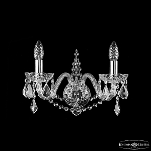 Бра Bohemia Ivele Crystal 1411B/2/160 Ni Leafs