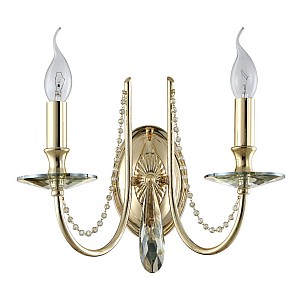 Бра Crystal Lux Victoria AP2 Gold/Amber