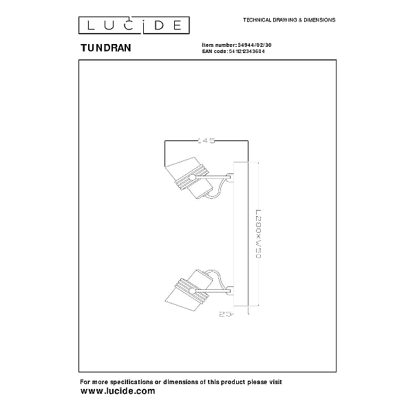 Спот Lucide Tundran 34944/02/30