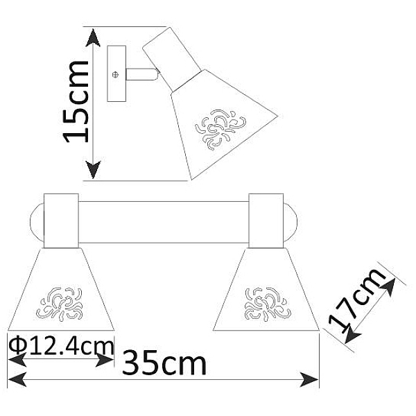 Спот Arte Lamp Cono A5218AP-2WG