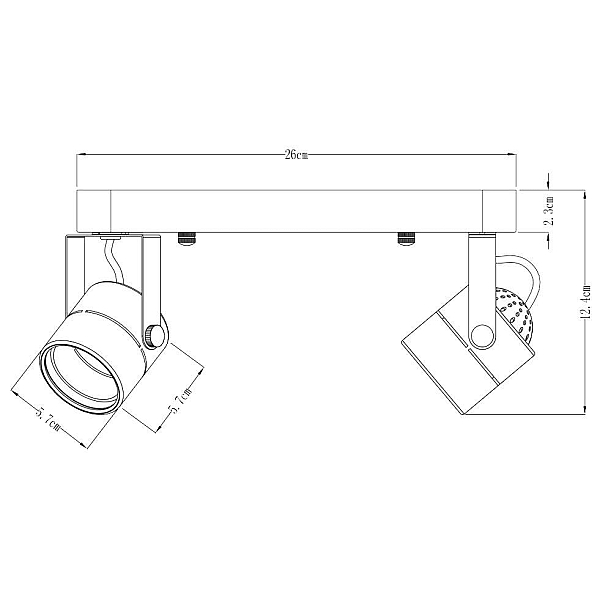 Спот Arte Lamp Lente A1310PL-2BK