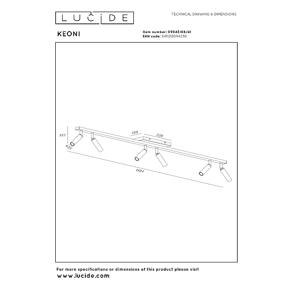 Спот Lucide Keoni 09943/06/41