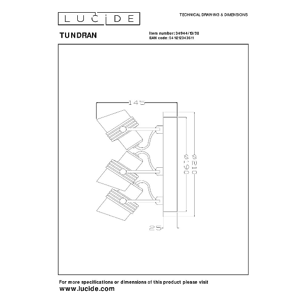 Спот Lucide Tundran 34944/13/30