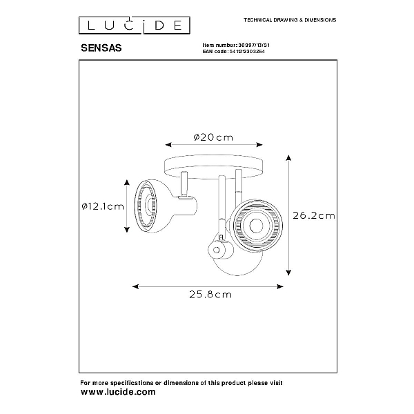 Спот Lucide Sensas 30997/13/31