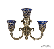 Бра Bohemia Ivele Crystal Florence 7109B15/2+1/210 GB P2 U Amber-Blue/H-1J