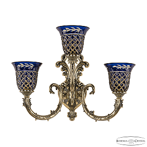Бра Bohemia Ivele Crystal Florence 7109B15/2+1/210 GB P2 U Amber-Blue/H-1J