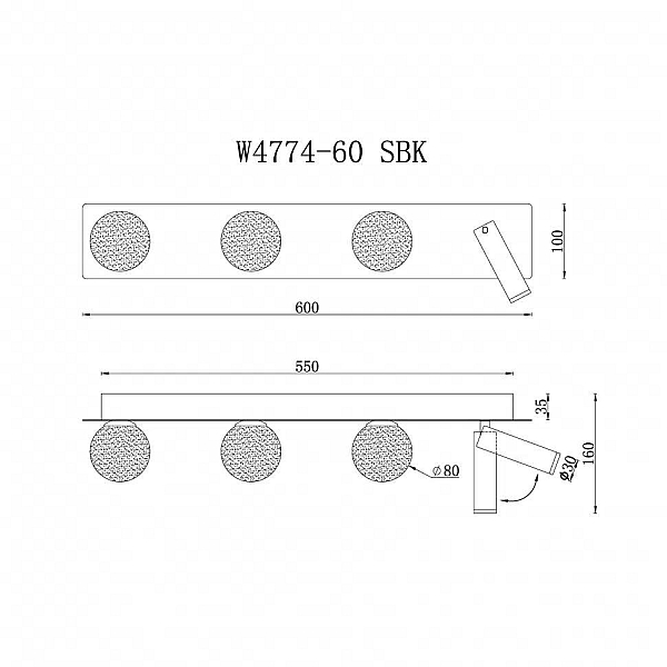 Бра iLedex Telescope W4774-60 SBK