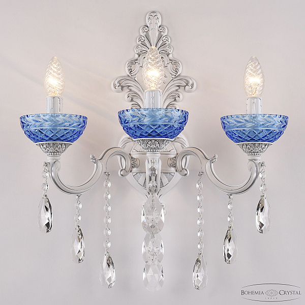 Бра Bohemia Ivele Crystal AL7801B15/3/175 B WMN P Aquamarine/M-1F