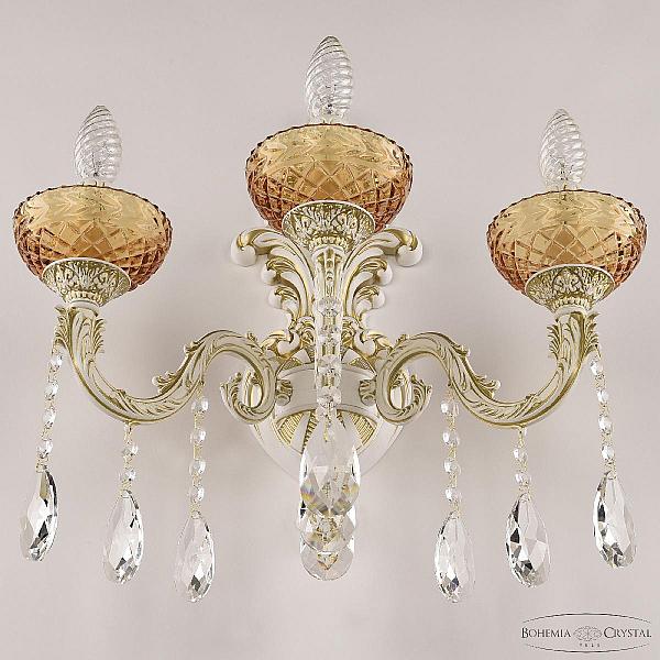 Бра Bohemia Ivele Crystal AL7901B15/3/175 A WMG P Amber/M-1F