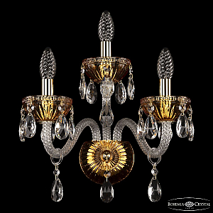 Бра Bohemia Ivele Crystal 5417B/2+1/165 G Amber/M-1G
