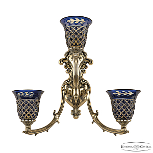 Бра Bohemia Ivele Crystal Verona 7211B15/2+1/210 GB P2 U Amber-Blue/H-1J