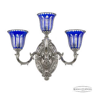 Бра Bohemia Ivele Crystal Verona 7214B12/2+1/210 Ni P2 U Clear-Blue/H-1H