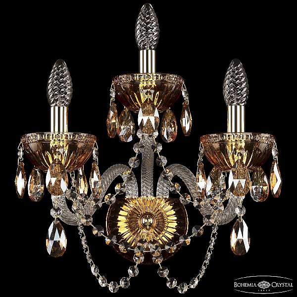 Бра Bohemia Ivele Crystal 5402B/2+1/165 G Amber/M-1G K721