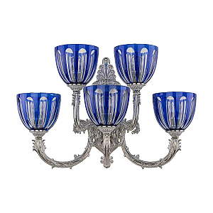 Бра Bohemia Ivele Crystal Florence 7109B15/3+2/210 NW P1 U Clear-Blue/H-1H