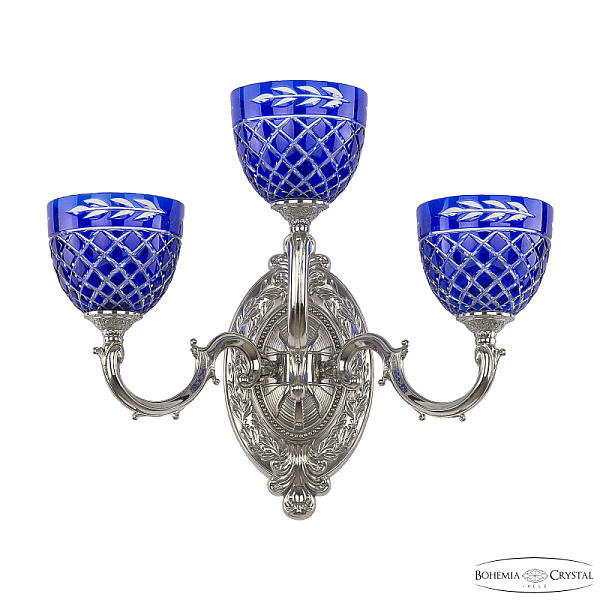 Бра Bohemia Ivele Crystal Verona 7214B12/2+1/210 Ni P1 U Clear-Blue/H-1J