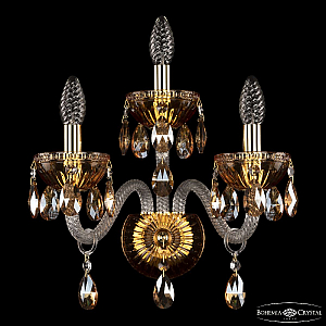 Бра Bohemia Ivele Crystal 5417B/2+1/165 G Amber/M-1G K721