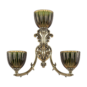 Бра Bohemia Ivele Crystal Verona 7211B15/2+1/210 GB P1 U Amber-Green/H-1K
