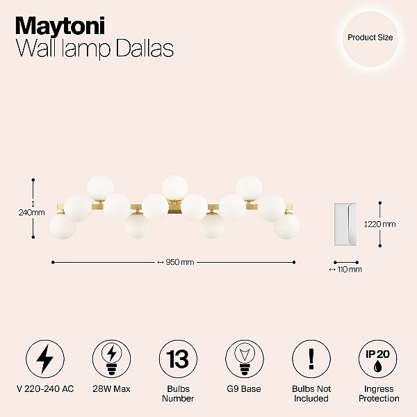 Бра Maytoni Dallas MOD547WL-13BS