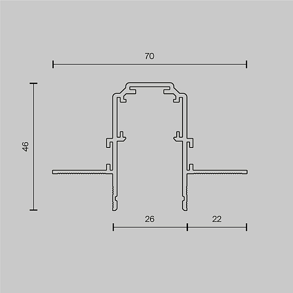 Шинопровод встраиваемый под ГКЛ Maytoni Technical Exility Busbur TRX034-422.12W