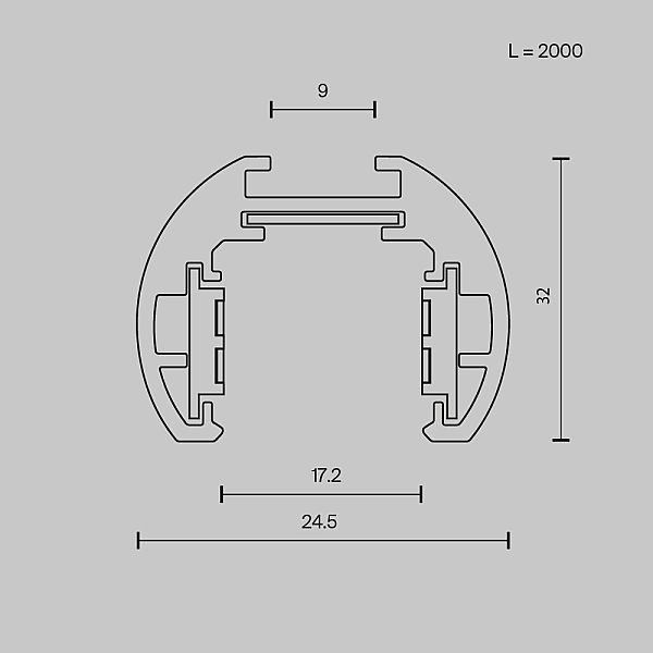 Шинопровод подвесной Maytoni Exility TRXM034-R-412W