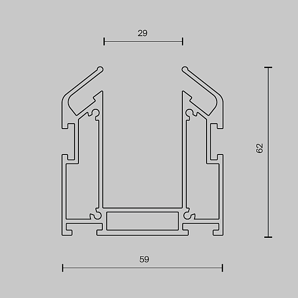 Шинопровод встраиваемый магнитный Maytoni Technical Exility Busbar TRA034MP-212S