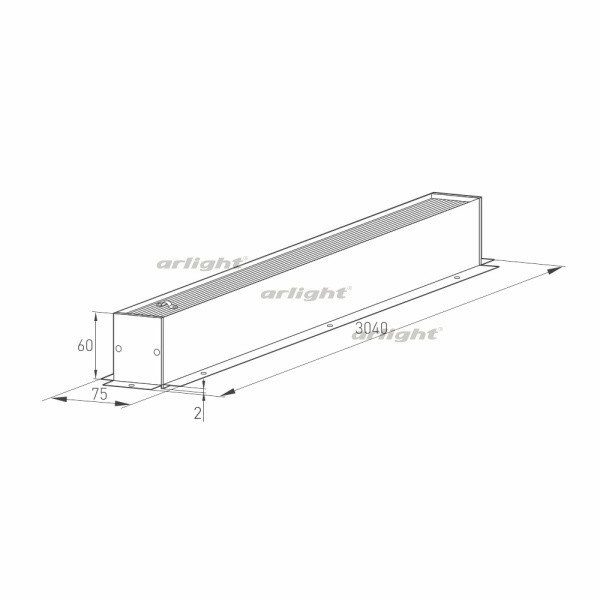 Шинопровод магнитный встраиваемый Arlight Mag-Track-4560-F-3040 028062(1)