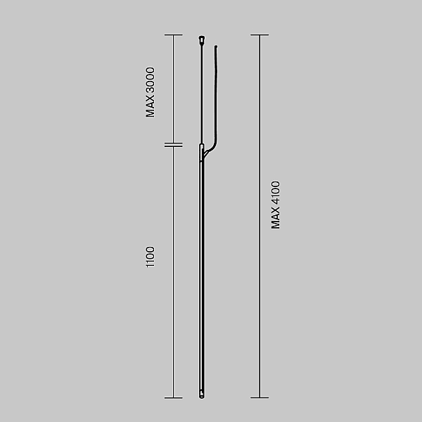 Шинопровод подвесной 1м вертикальный Maytoni Technical ARITY Busbar trunkings Arity TRX233-VL-1B