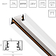 Трек 2-контактный без стыковочного паза, 3м Lightstar Barra 502035-P