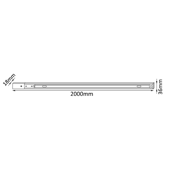 Шинопровод однофазный с питанием и заглушкой Crystal Lux CLT 0.11 01 L2000 WH