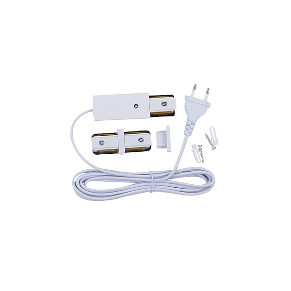 Шинопровод осветительный с заглушкой в наборе 2 шт Uniel UBX-GS2 WHITE 50x2 SET03