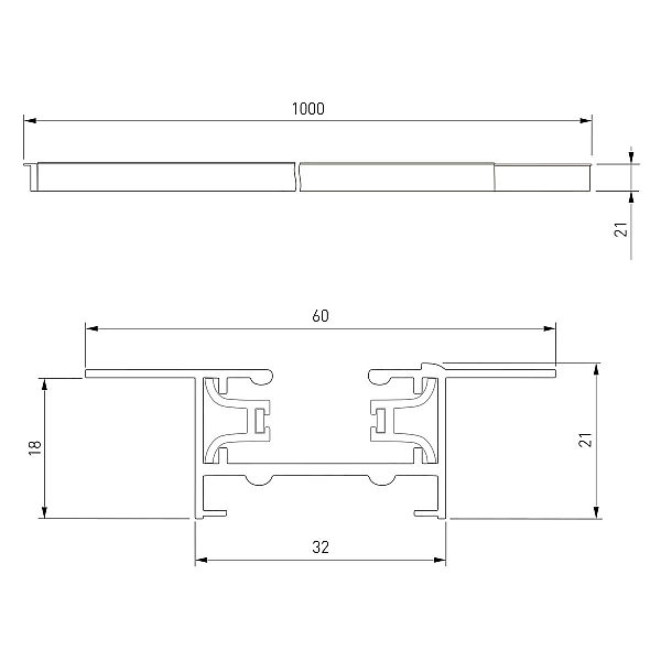 Встраиваемый однофазный шинопровод Elektrostandard Track Rail WH Recessed 4690389178511