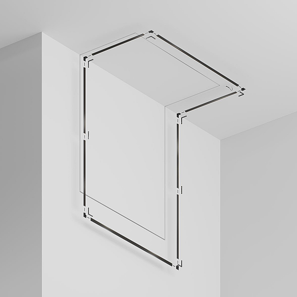 Шинопровод 2м Exility X встраиваемый под ГКЛ 12,5мм Maytoni Technical EXILITY X Busbar trunkings Exility X TRX239-422.12B