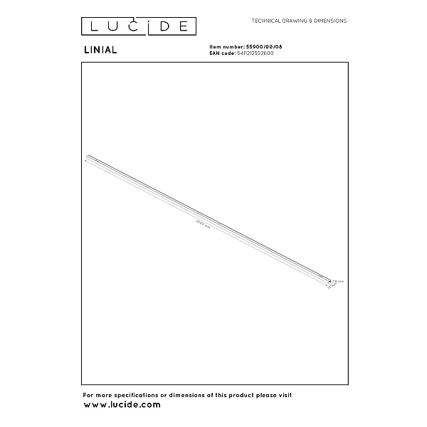 Шинопровод Lucide Linial 55900/00/08