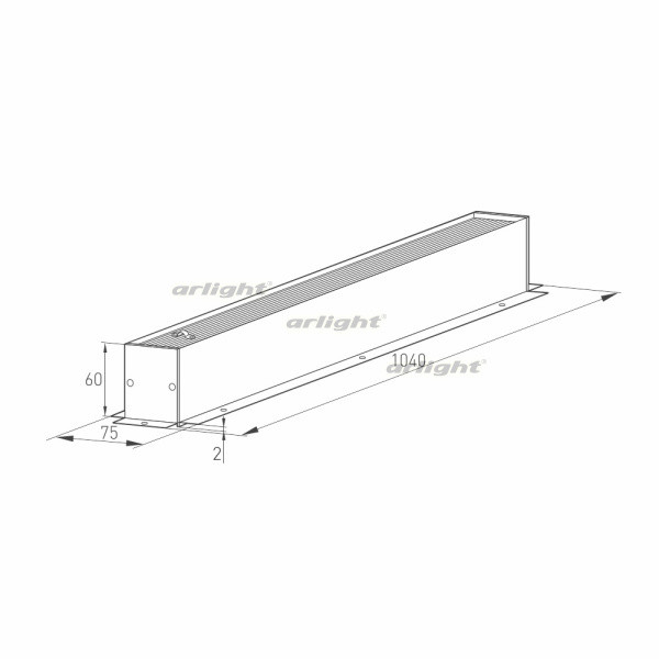 Шинопровод магнитный встраиваемый Arlight Mag-Track-4560-F-1040 026898(1)