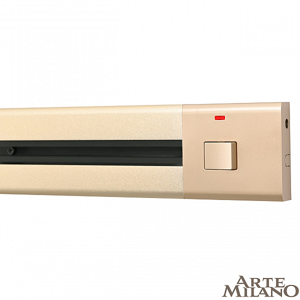 Накладной шинопровод с выключателем Arte Milano Am-track-sockets 385201TOB/100 Gold