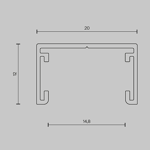 Шинопровод накладной Maytoni Technical Busbar trunkings Basity TRX172-112B
