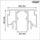 Шинопровод для монтажа в натяжной потолок 3м (CLAMP) Novotech Flum Clamp For Novotech 135327