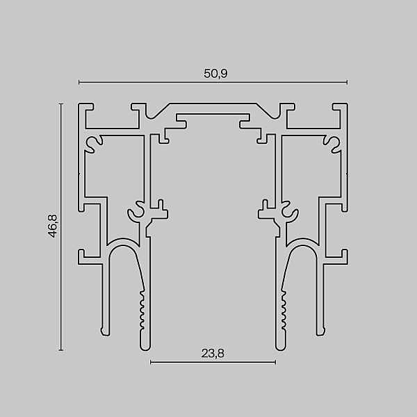Шинопровод Maytoni Technical TRX034-SCCL-422B
