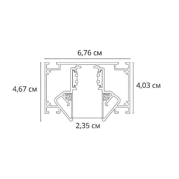 Шинопровод магнитный встраиваемый Arte Lamp Linea-Accessories A473206