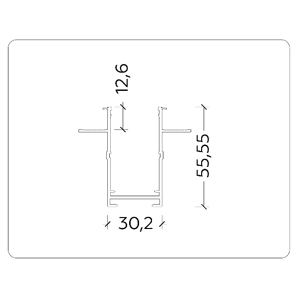 Шинопровод встраиваемый Ambrella Light Track System Magnetic 220V GL1011