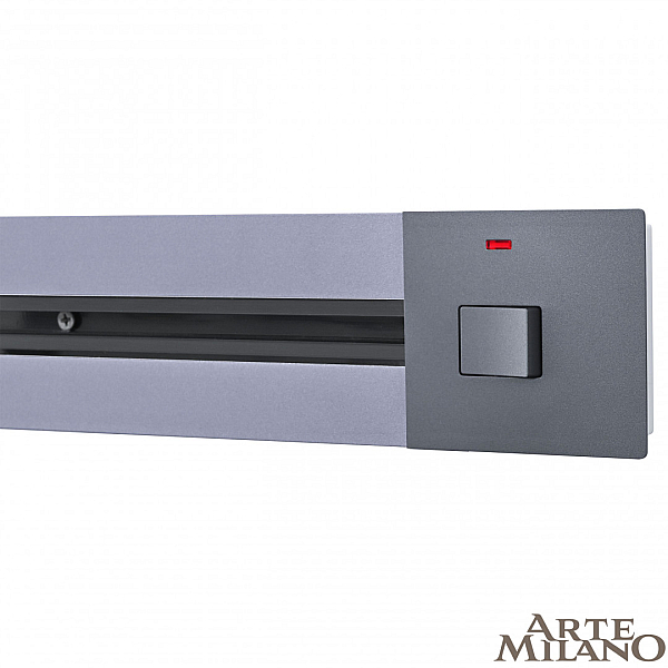 Встраиваемый шинопровод с выключателем Arte Milano Am-track-sockets 385201TBB/100 Grey