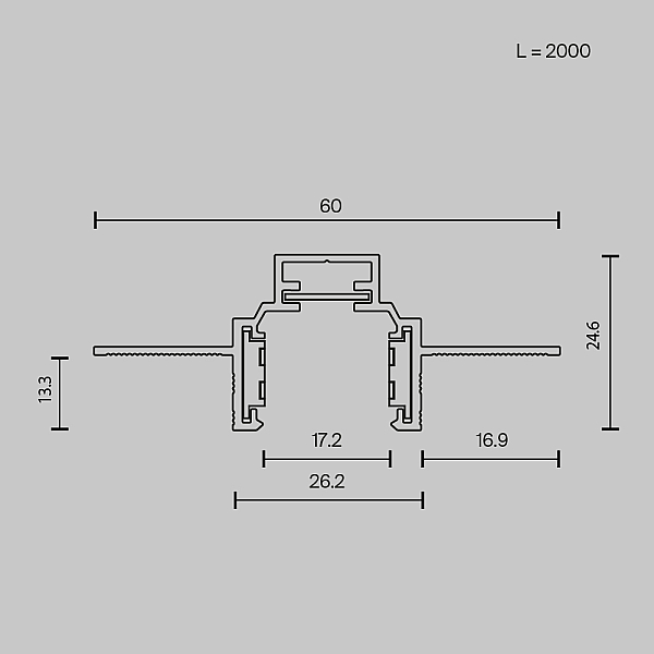 Шинопровод встраиваемый Maytoni Technical Exility Busbar TRXM034-422B